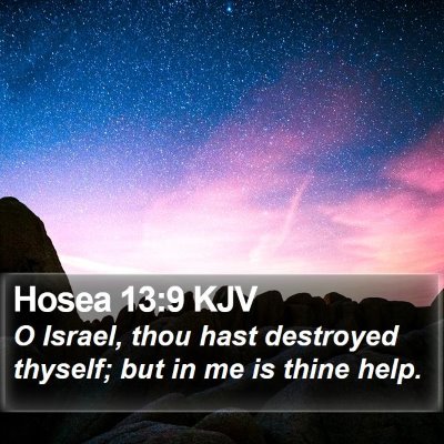 Hosea 13:9 KJV Bible Verse Image