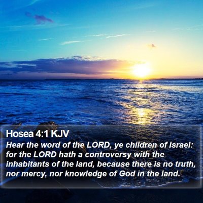 Hosea 4:1 KJV Bible Verse Image