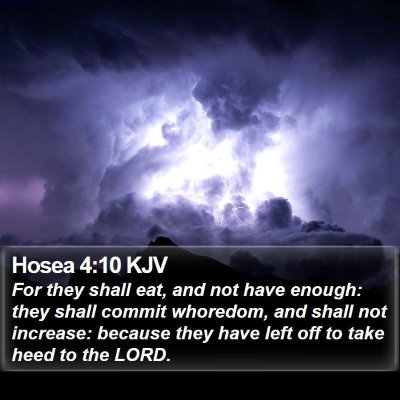 Hosea 4:10 KJV Bible Verse Image