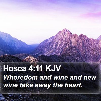 Hosea 4:11 KJV Bible Verse Image