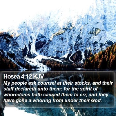Hosea 4:12 KJV Bible Verse Image