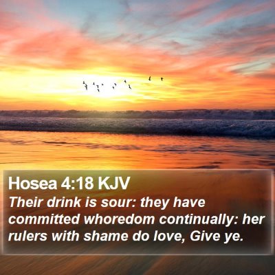 Hosea 4:18 KJV Bible Verse Image
