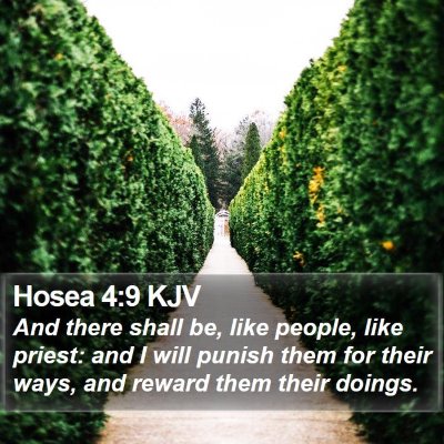 Hosea 4:9 KJV Bible Verse Image