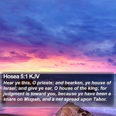 Hosea 5:1 KJV Bible Verse Image