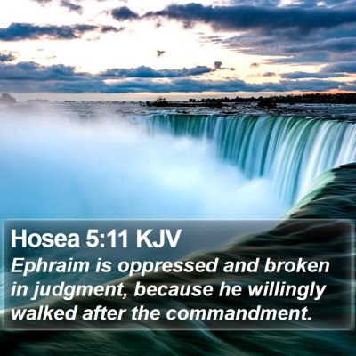 Hosea 5:11 KJV Bible Verse Image