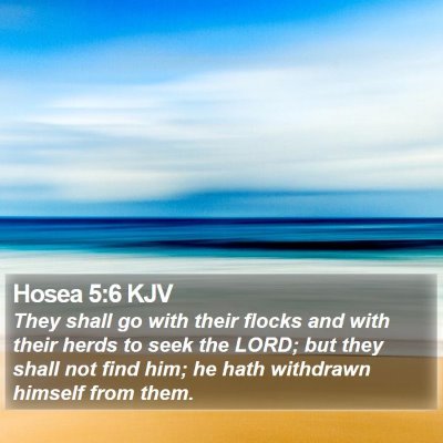 Hosea 5:6 KJV Bible Verse Image