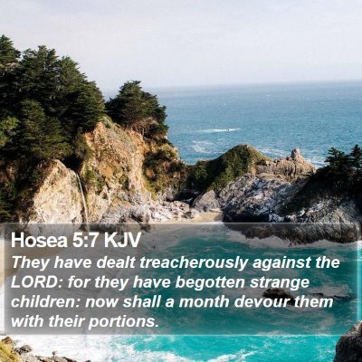 Hosea 5:7 KJV Bible Verse Image
