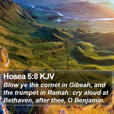 Hosea 5:8 KJV Bible Verse Image