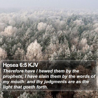 Hosea 6:5 KJV Bible Verse Image