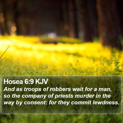 Hosea 6:9 KJV Bible Verse Image