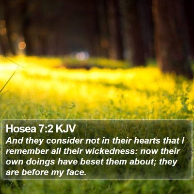 Hosea 7:2 KJV Bible Verse Image