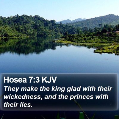 Hosea 7:3 KJV Bible Verse Image