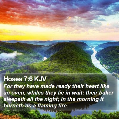 Hosea 7:6 KJV Bible Verse Image