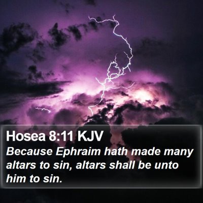 Hosea 8:11 KJV Bible Verse Image