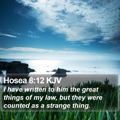 Hosea 8:12 KJV Bible Verse Image