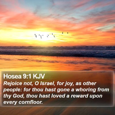 Hosea 9:1 KJV Bible Verse Image