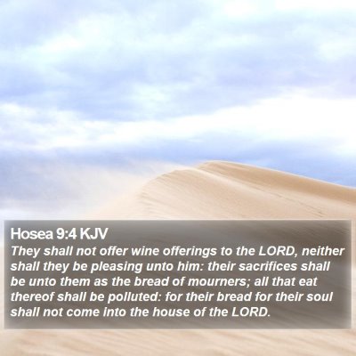 Hosea 9:4 KJV Bible Verse Image