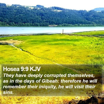 Hosea 9:9 KJV Bible Verse Image