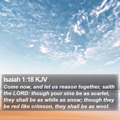 Isaiah 1:18 KJV Bible Verse Image
