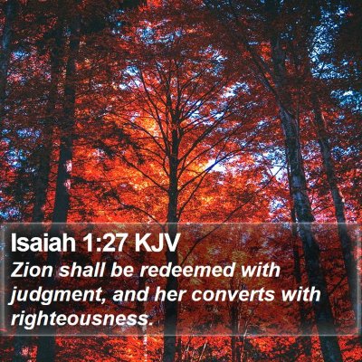 Isaiah 1:27 KJV Bible Verse Image