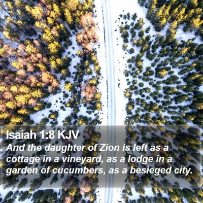 Isaiah 1:8 KJV Bible Verse Image