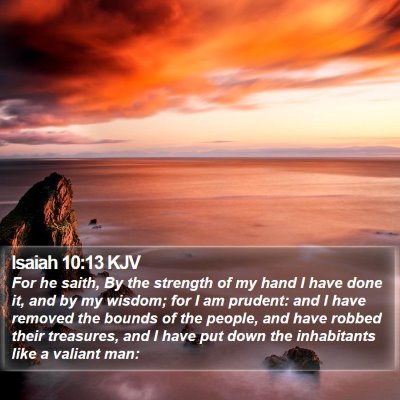 Isaiah 10:13 KJV Bible Verse Image