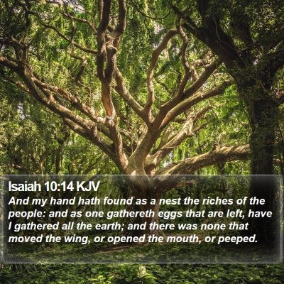 Isaiah 10:14 KJV Bible Verse Image