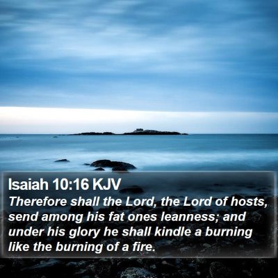 Isaiah 10:16 KJV Bible Verse Image