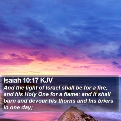 Isaiah 10:17 KJV Bible Verse Image
