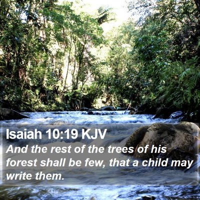 Isaiah 10:19 KJV Bible Verse Image