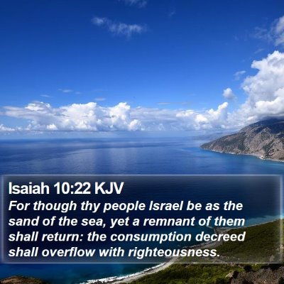 Isaiah 10:22 KJV Bible Verse Image