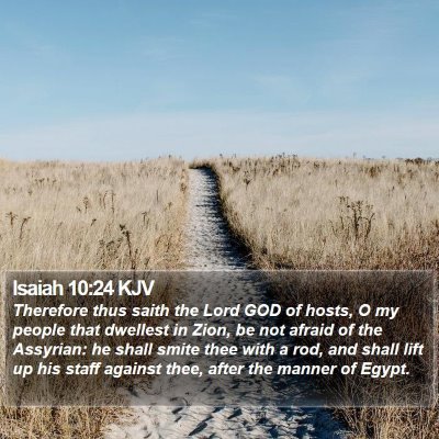 Isaiah 10:24 KJV Bible Verse Image