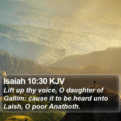 Isaiah 10:30 KJV Bible Verse Image