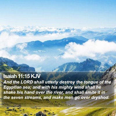 Isaiah 11:15 KJV Bible Verse Image