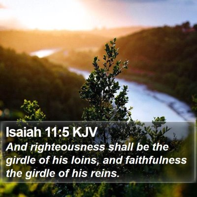 Isaiah 11:5 KJV Bible Verse Image