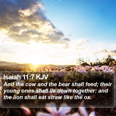 Isaiah 11:7 KJV Bible Verse Image