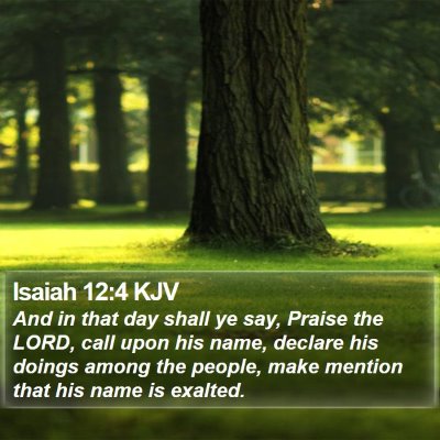 Isaiah 12:4 KJV Bible Verse Image