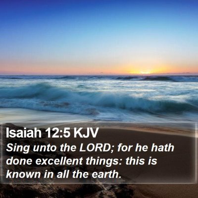 Isaiah 12:5 KJV Bible Verse Image