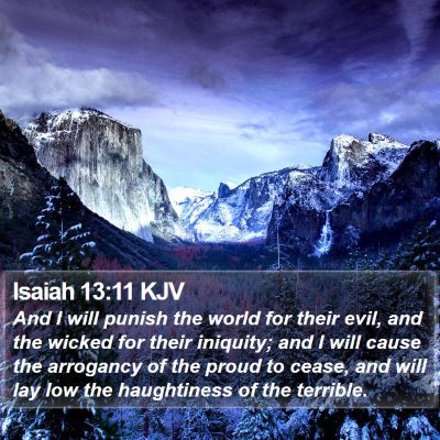 Isaiah 13:11 KJV Bible Verse Image