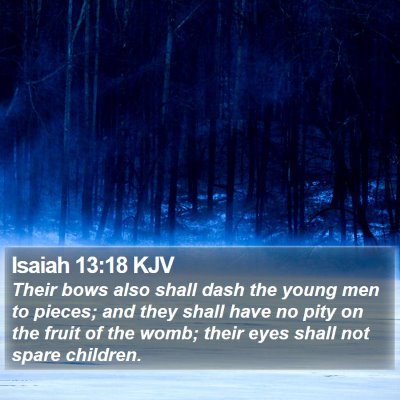 Isaiah 13:18 KJV Bible Verse Image