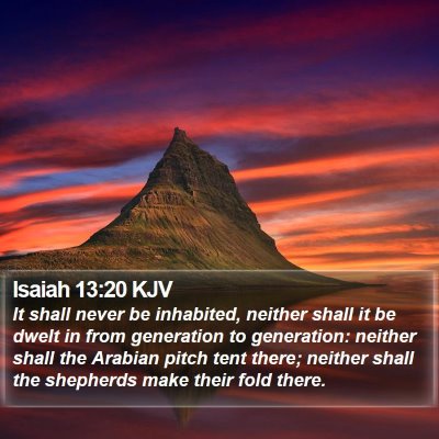 Isaiah 13:20 KJV Bible Verse Image