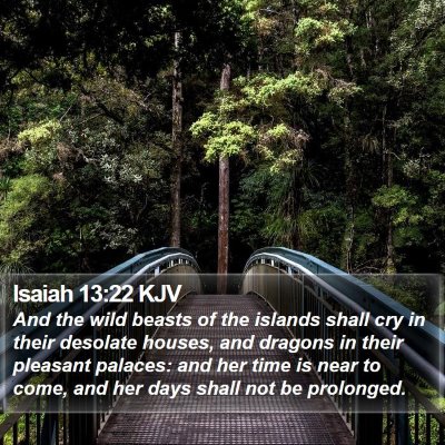 Isaiah 13:22 KJV Bible Verse Image