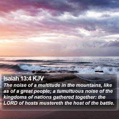 Isaiah 13:4 KJV Bible Verse Image