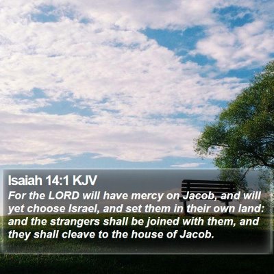 Isaiah 14:1 KJV Bible Verse Image