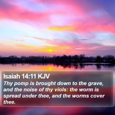 Isaiah 14:11 KJV Bible Verse Image
