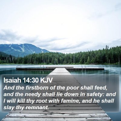 Isaiah 14:30 KJV Bible Verse Image