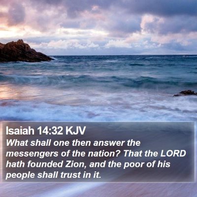 Isaiah 14:32 KJV Bible Verse Image