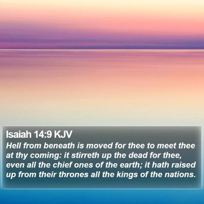 Isaiah 14:9 KJV Bible Verse Image