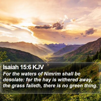 Isaiah 15:6 KJV Bible Verse Image