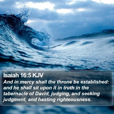 Isaiah 16:5 KJV Bible Verse Image